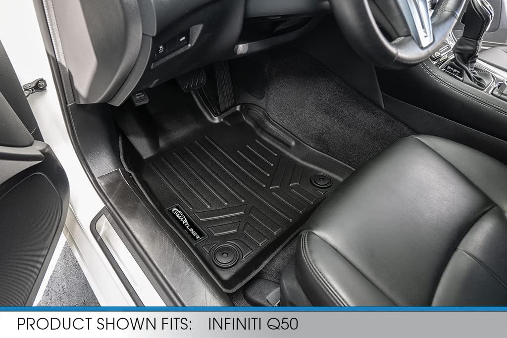 SMARTLINER Floor Mats 1st Row Liner Set for 2018-2018 Infiniti Q50 - Image 2