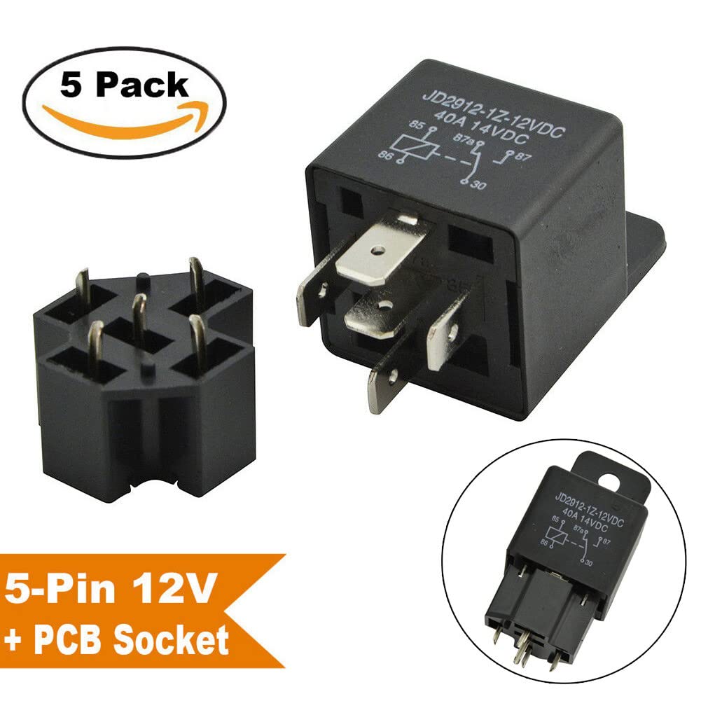 Lot De 10 Connecteurs Relais PCB 5 Broches 40A - Pour Circuits De Commande, Enfichables - SG Store - 8