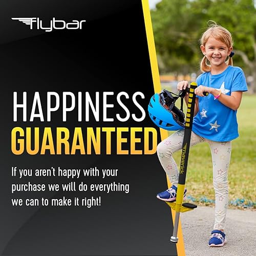 Miniatura 46 de Flybar Maverick Pogo Stick para niños a partir de 5 años, 40 a 80 libras, perfecto para principiantes, asas de fácil agarre, clavijas Negro/Plateado
