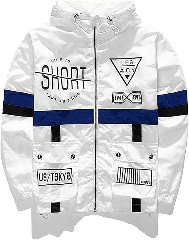 campera ligera cortavientos AITFINEISM para hombre campera informal con capucha y cremallera