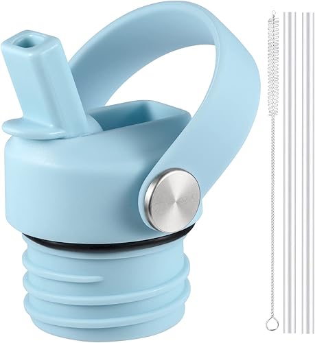 RRegeny Tapa con popote para boca estándar Hydro Flask, tapa con pajitas para boca estándar Hydroflask de 21 24 onzas, tapa flexible deportiva,