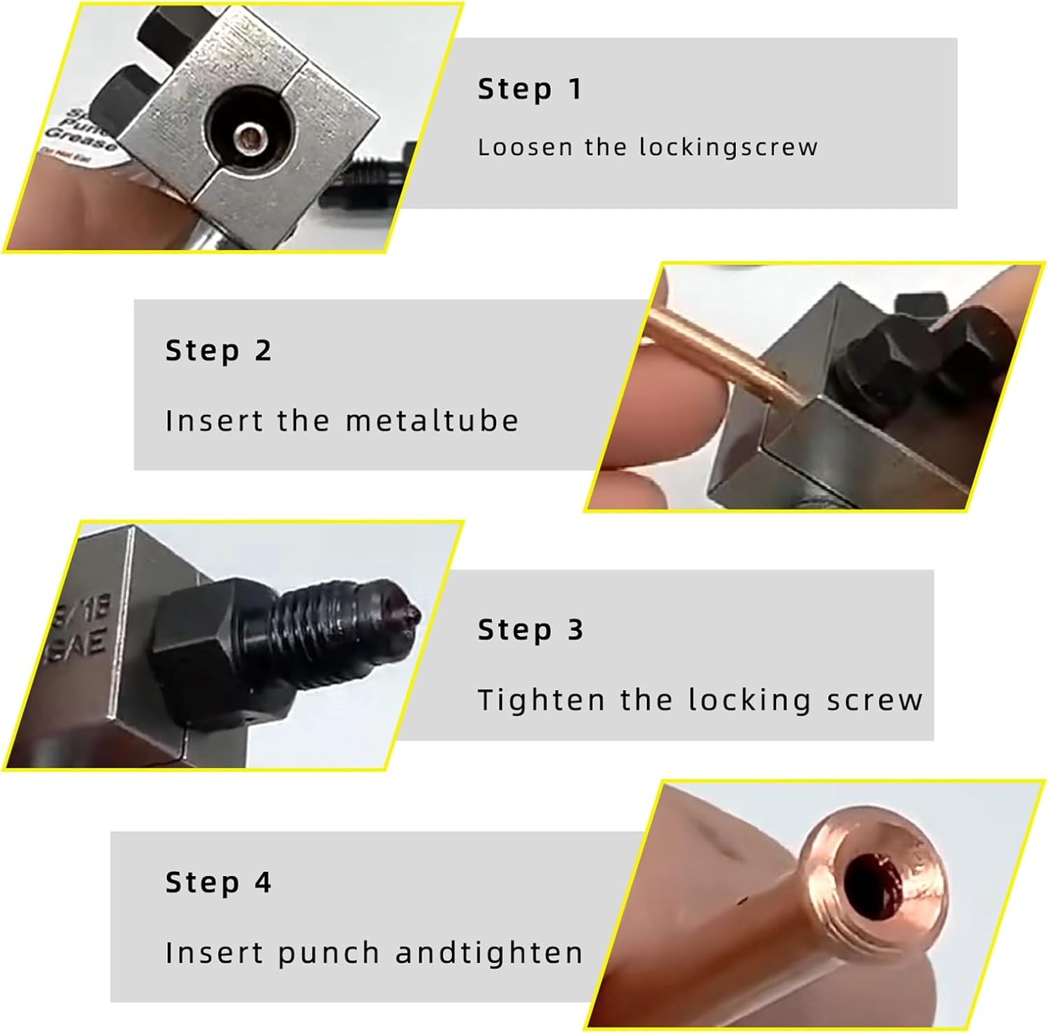 Peiiwdc Duty Brake Tube Flaring Tool Set 7Pcs for 4.75Mm 6.35Mm Hydraulic Pipe Expansion Smooth and Flaring Double End Tool