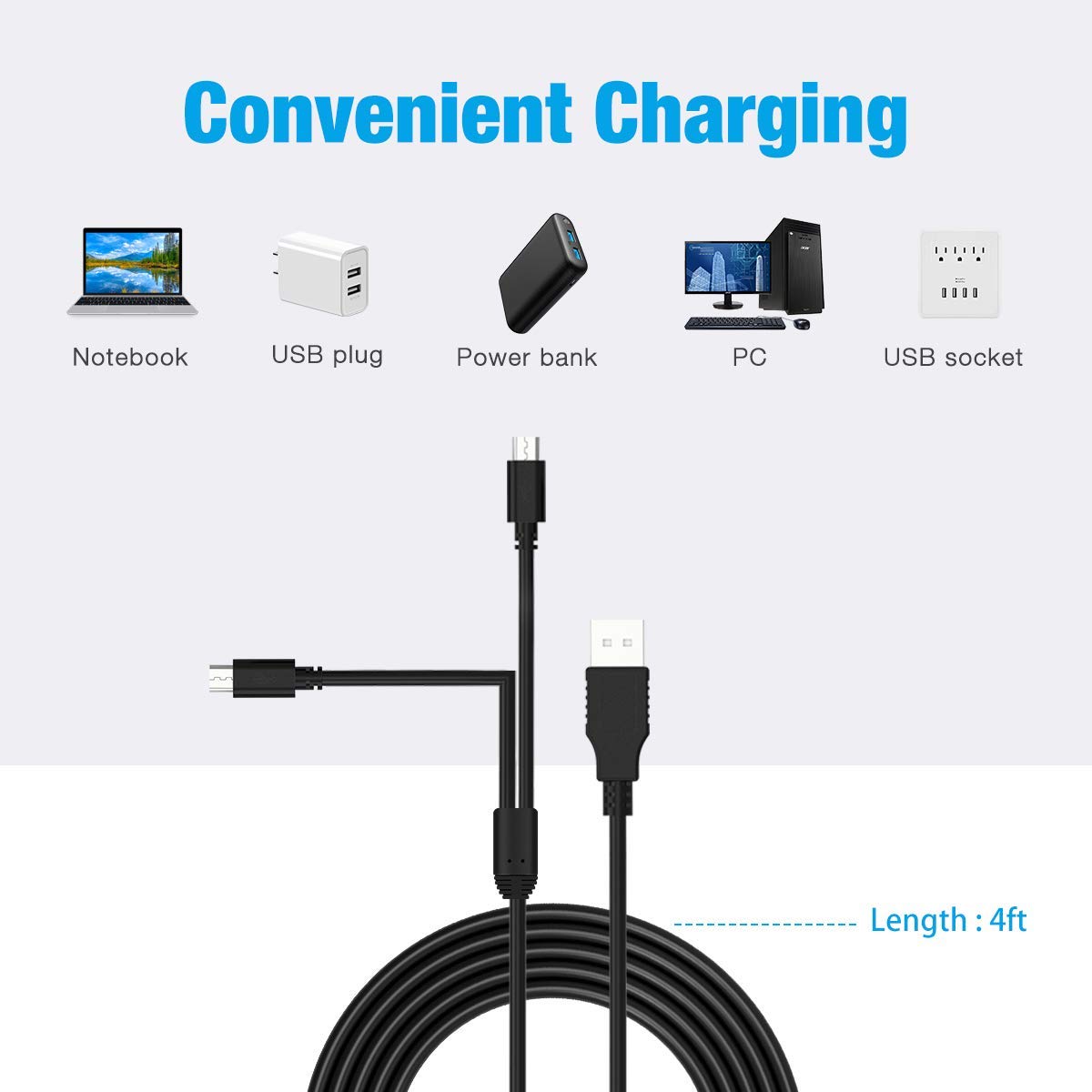 Lot de 2 batteries rechargeables 1200 mAh pour manette sans fils Xbox One/S/X/Elite avec câble micro USB de 1,2 m et indicateur de charge LED