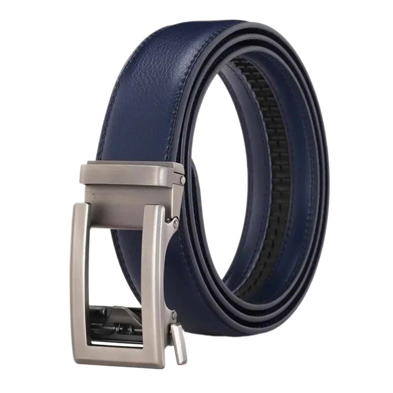 Cinture da uomo in pelle con fibbia automatica 2 pezzi morbide per Abbigliamento