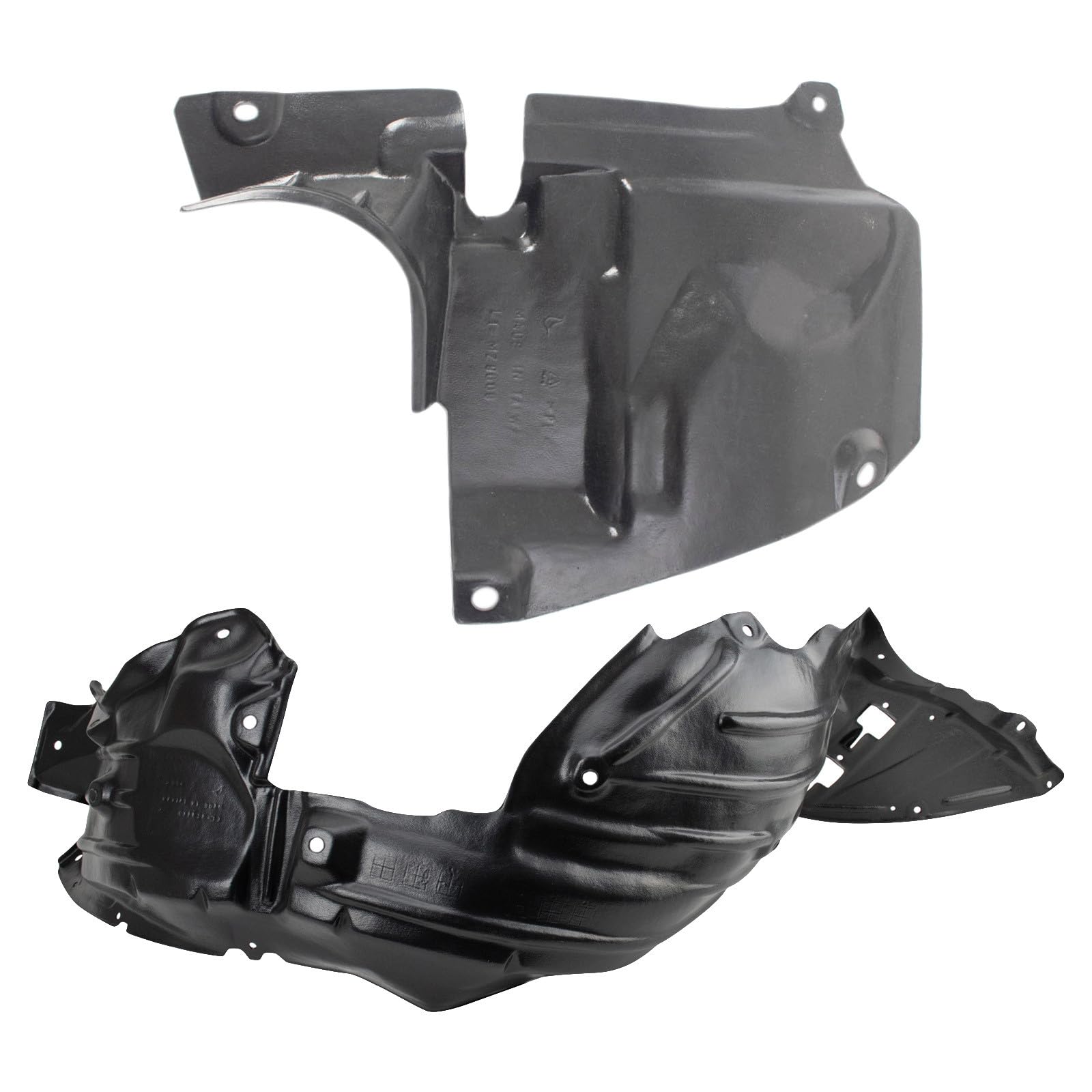 TRQ Inner Fender Liner Set Compatible with 2014-2018 Mazda 3 MA1249145 MA1250115