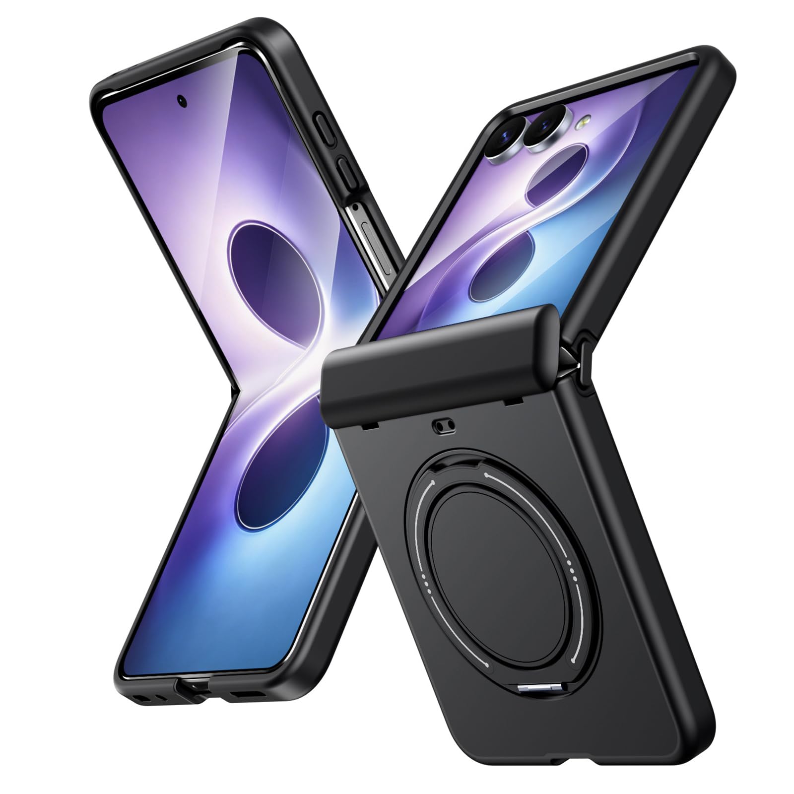 Custodia Magnetica Per Samsung Galaxy Z Flip 8, Rotabile Anello Supporto