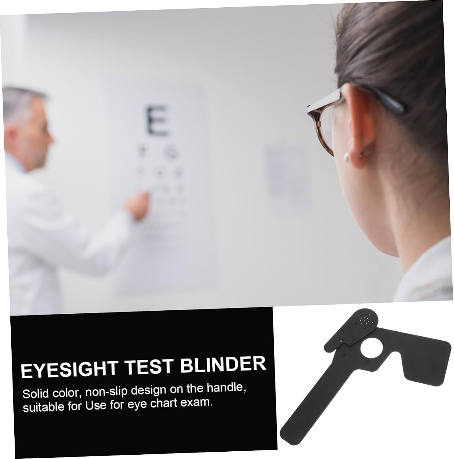 Professional Eye Occluder Blinder for Eyesight Testing Anti-Slip Black Design Suitable for All Ages for Eye Examinations and Amblyopia Screening