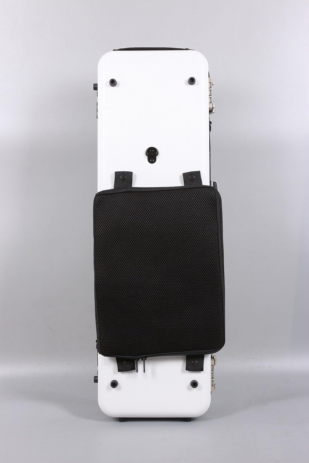 Custodia per violino 4/4 in fibra di carbonio, rettangolare, con codice di blocco, leggera e colorata, con tracolla resistente, colore bianco con codice di blocco