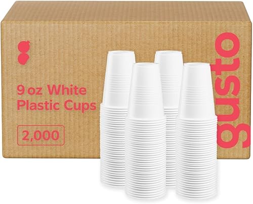 Miniatura 8 de Comfy Package Paquete de 500 vasos de plástico blancos, pequeños vasos desechables para baño de polipropileno, enjuague bucal