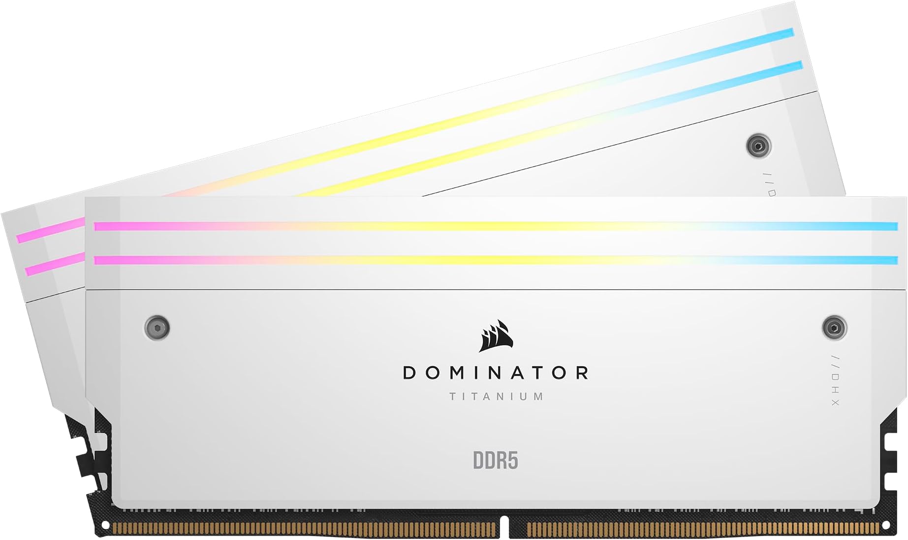 CORSAIR Dominator Titanium RGB DDR5 RAM 64GB (2x32GB) DDR5 6400MHz CL32 Intel XMP iCUE Compatible Computer Memory - White (CMP64GX5M2B6400C32W)