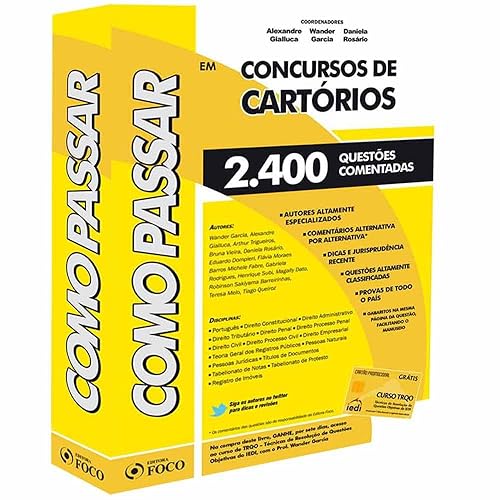 Como Passar em Concursos de Cartórios: 2.400 Questões Comentadas