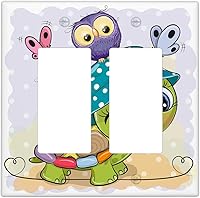 Vista 82 de Baby Turtle - Cubierta decorativa de pared para interruptor de luz de palanca de 1 banda, lindas tortugas subacuáticas, placa frontal eléctrica