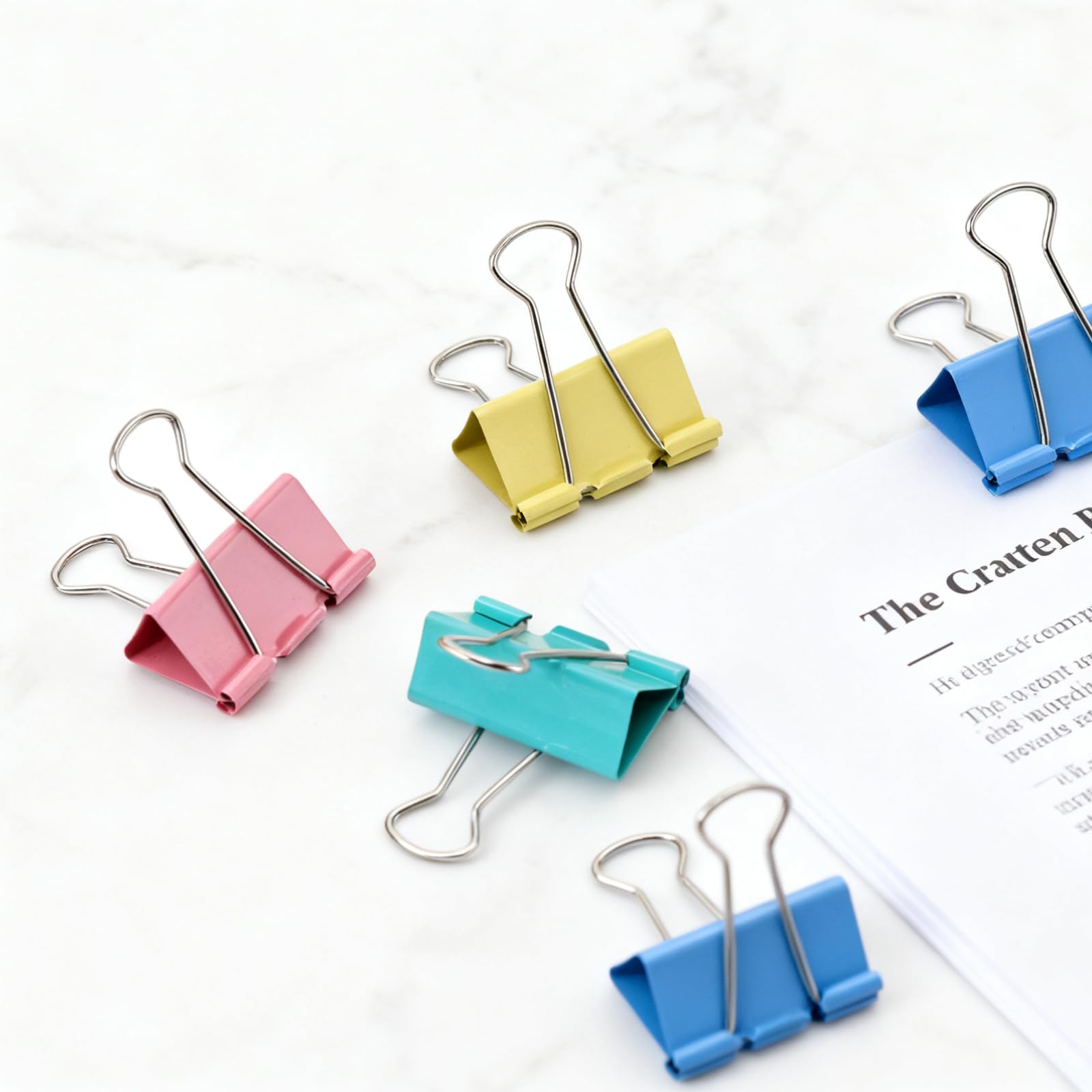 HOZEON Confezione da 120 clip per raccoglitori grandi, resistenti e colorate, per documenti da ufficio, documenti e organizzazione domestica