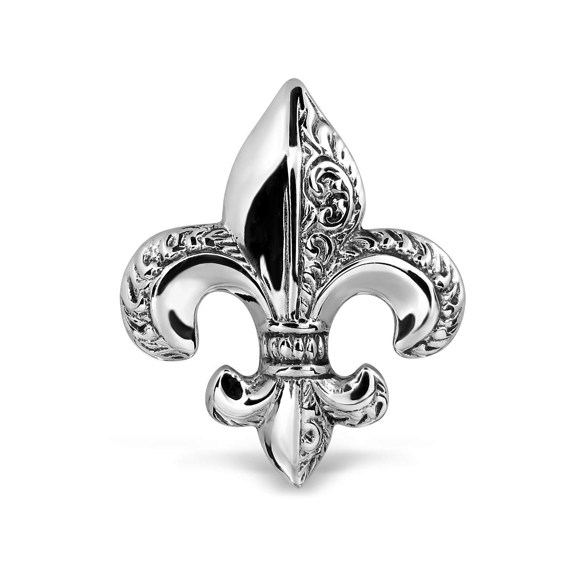 WithLoveSilver - Broche de plata de ley 925 con diseño de flor de lis, Plata esterlina, no saber