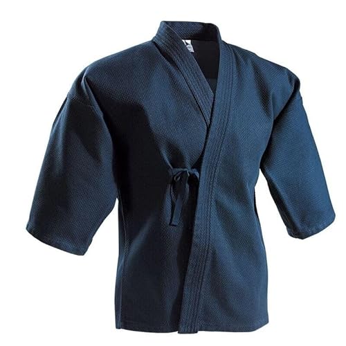 Volere È Potere Unisex Top-Blue Kendo Bottoms/Tops Aikido Samurai Hakama Martial Arts Clothing Suit Hakama Clothing Kimono Shirts Costumes (, 160Cm)