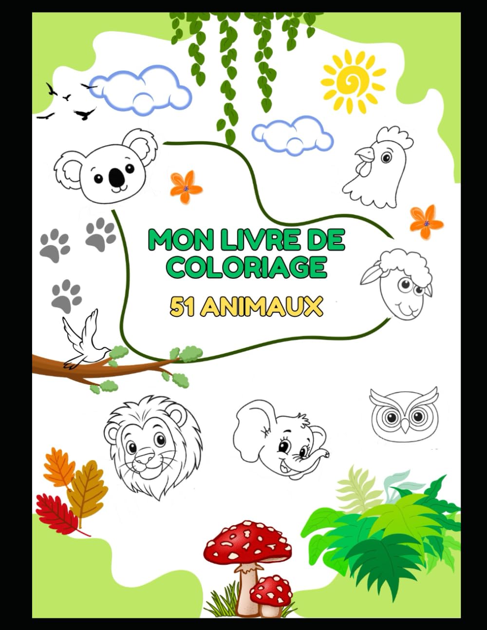 MON LIVRE DE COLORIAGE- 51 ANIMAUX