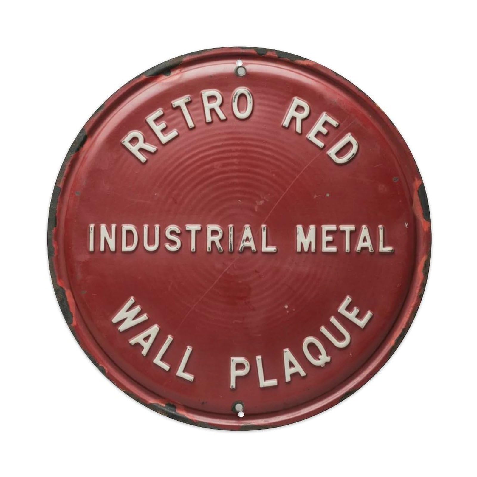 Retro Red Industrial Metal Wall Plaque Metal Tin Sign Plaque