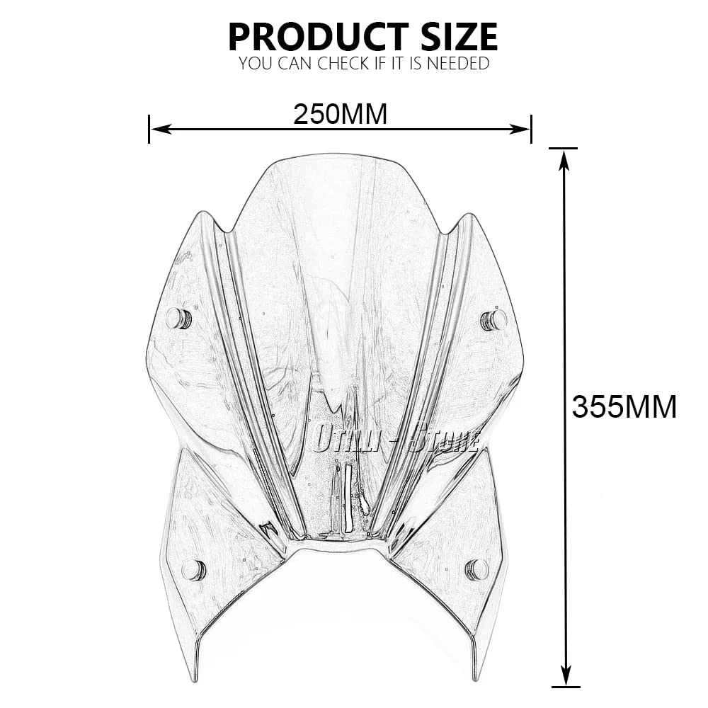 Parabrisas para Suzuki GSX-S1000 GSX-S950 2021 2022 2023 GSXS950 GSXS1000 GSXS GSX-S 950 1000 motocicleta Pare-brise deflectores de viento (negro)