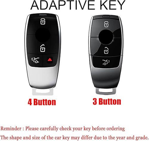 Miniatura 5 de HIBEYO Funda de llavero para Mercedes Benz A C G E S Clase CLA CLS GLA GLC GLE GLS SLC Smart Key Cover Accesorios con llave para Mercedes Benz PVC