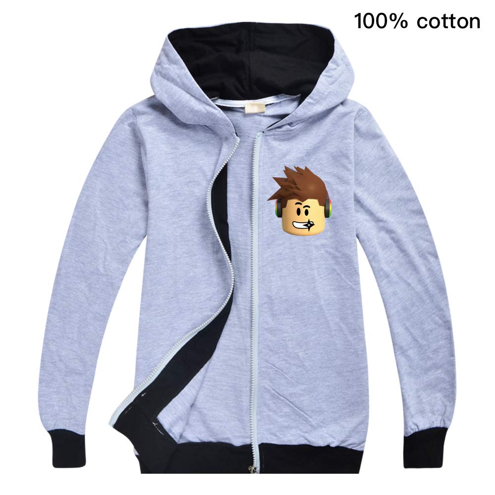 Roblox Veste à capuche à manches longues en coton pour garçons et adolescents