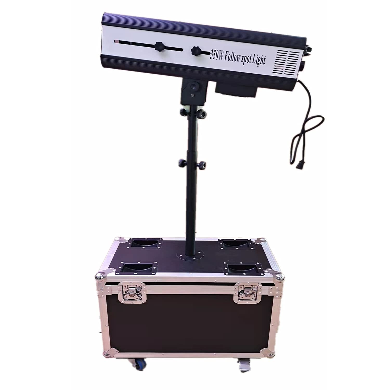 JUNMAN350W Led Follow Spot Light DJ Disco Stage Effect Theater Light Manual Control for Wedding Party Concert Show with Flight Case Pack