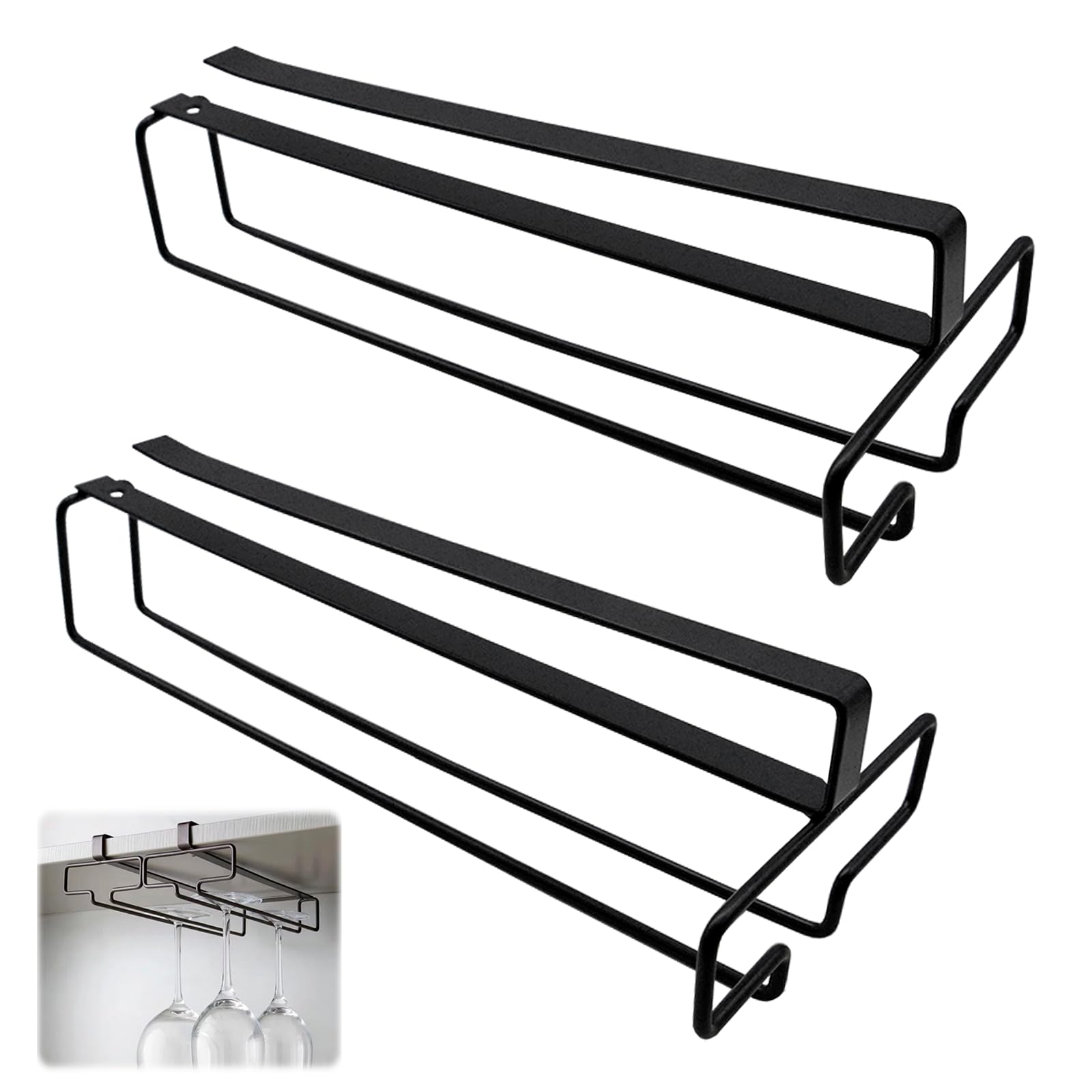 Wijnglashouders, 2 stuks, geen boren om op te hangen