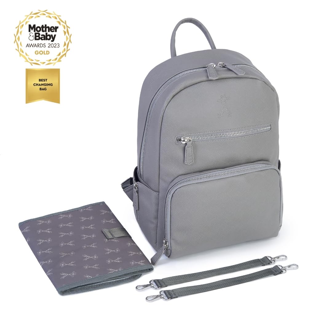 GIGIL Bloom - Zaino fasciatoio moderno, unisex, con 9 scomparti e tasche isolanti, borsa per neonati con fasciatoio portatile, zaino essenziale per neonati