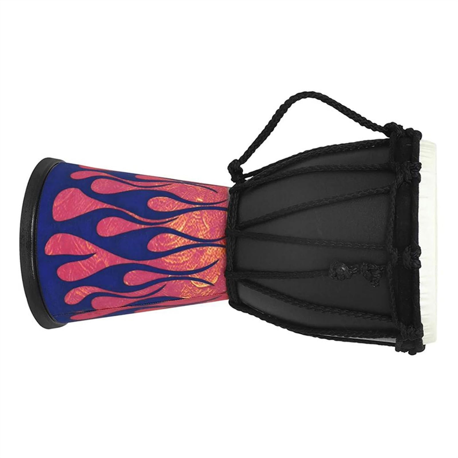 Profesjonalny Djembe 4-calowy Malowany Kolorowy Zachodnioafrykański Bęben Djembe Head Bęben Ręczny Instrument Muzyczny (Color : D)