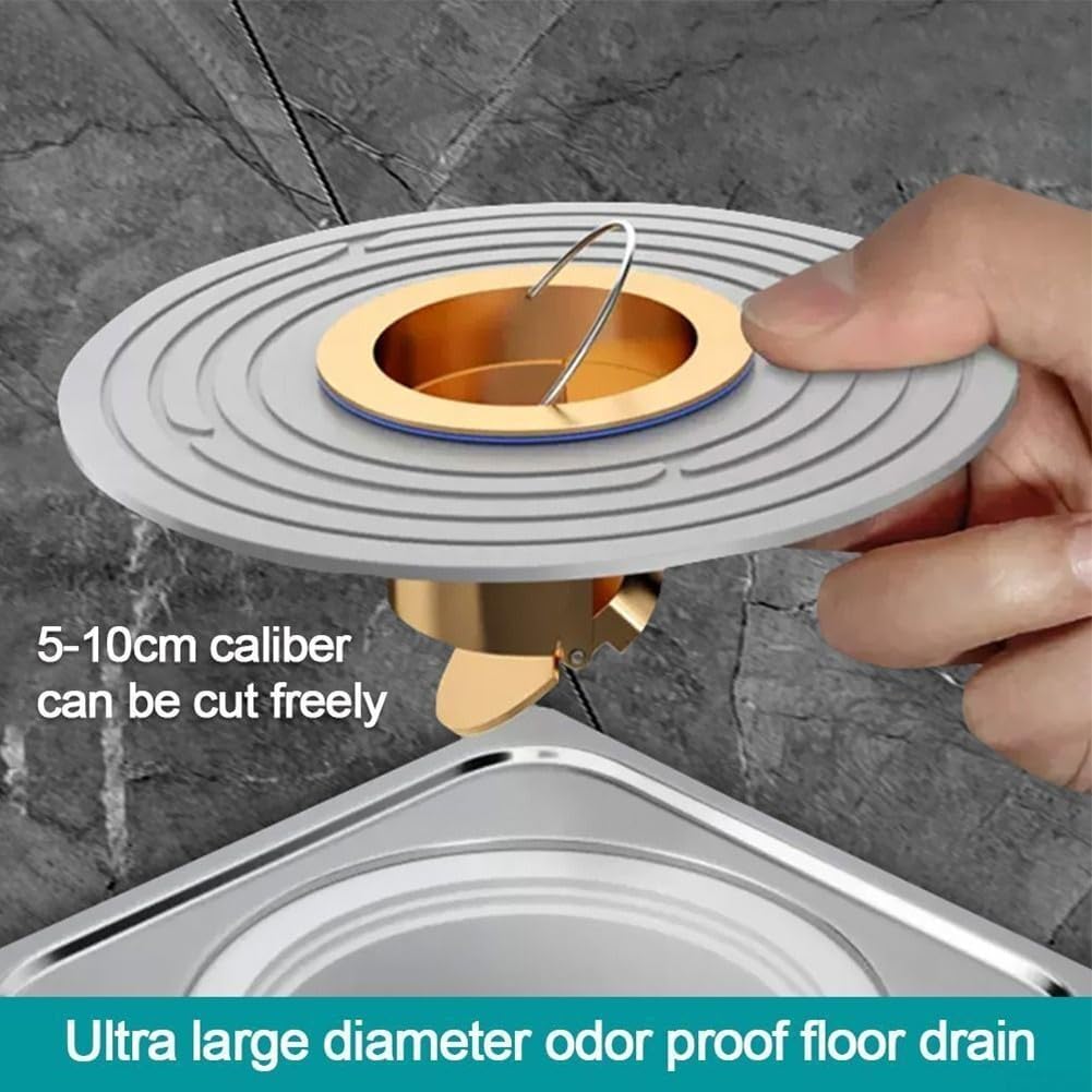 Essential Bathroom Accessory Functional Floor Drain Sink Strainer with Effective Waste Control System (Whiteplastic core)