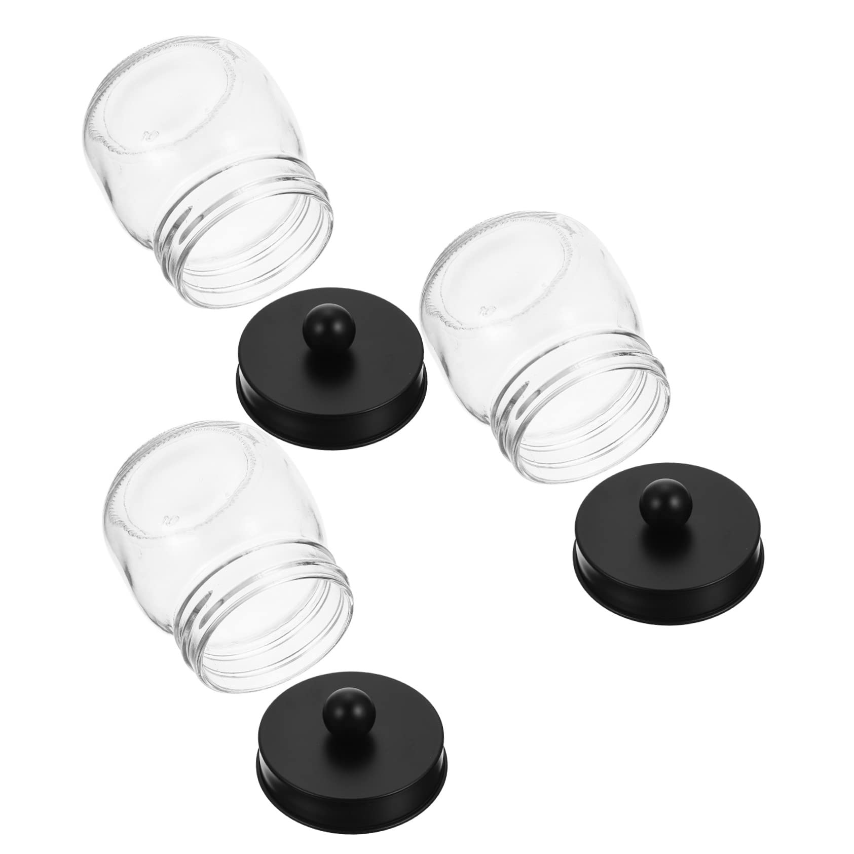SHOWERORO 3stücke Vorratsdosen Mit Deckel Aufbewahrung Für Wattestäbchen Wattepads Und Baumwollbällchen Badezimmer Organizer Für Kosmetische Utensilien Und Accessoires