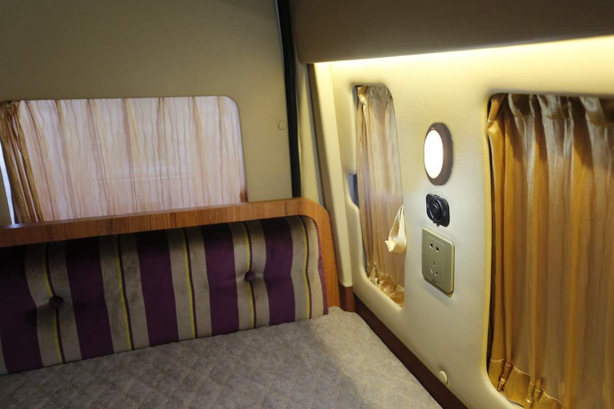 Facon 6Packs Classic LED RV Pancake Dome Light On&Off Switch, 12V LED Puck Light, 12V DC RV Interior Light for RV Motorhomes Camper Caravan Trailer Boat