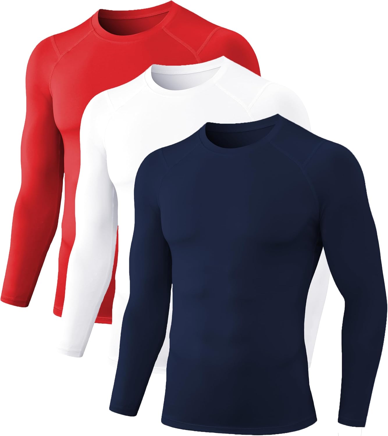 Compression Shirts Men Long Sleeve Athletic Thermal Shirt Workout Cool Dry Running Tops Sports Gym Undershirt Base Layer Tops