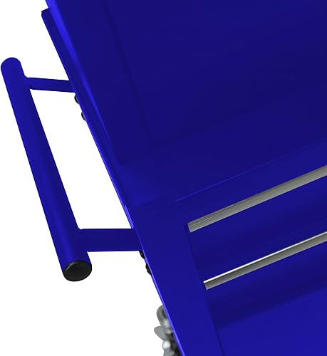 Miniatura 9 de Caja de herramientas rodante de alta capacidad con ruedas y cajones, gabinete de almacenamiento de herramientas de 6 cajones (azul)