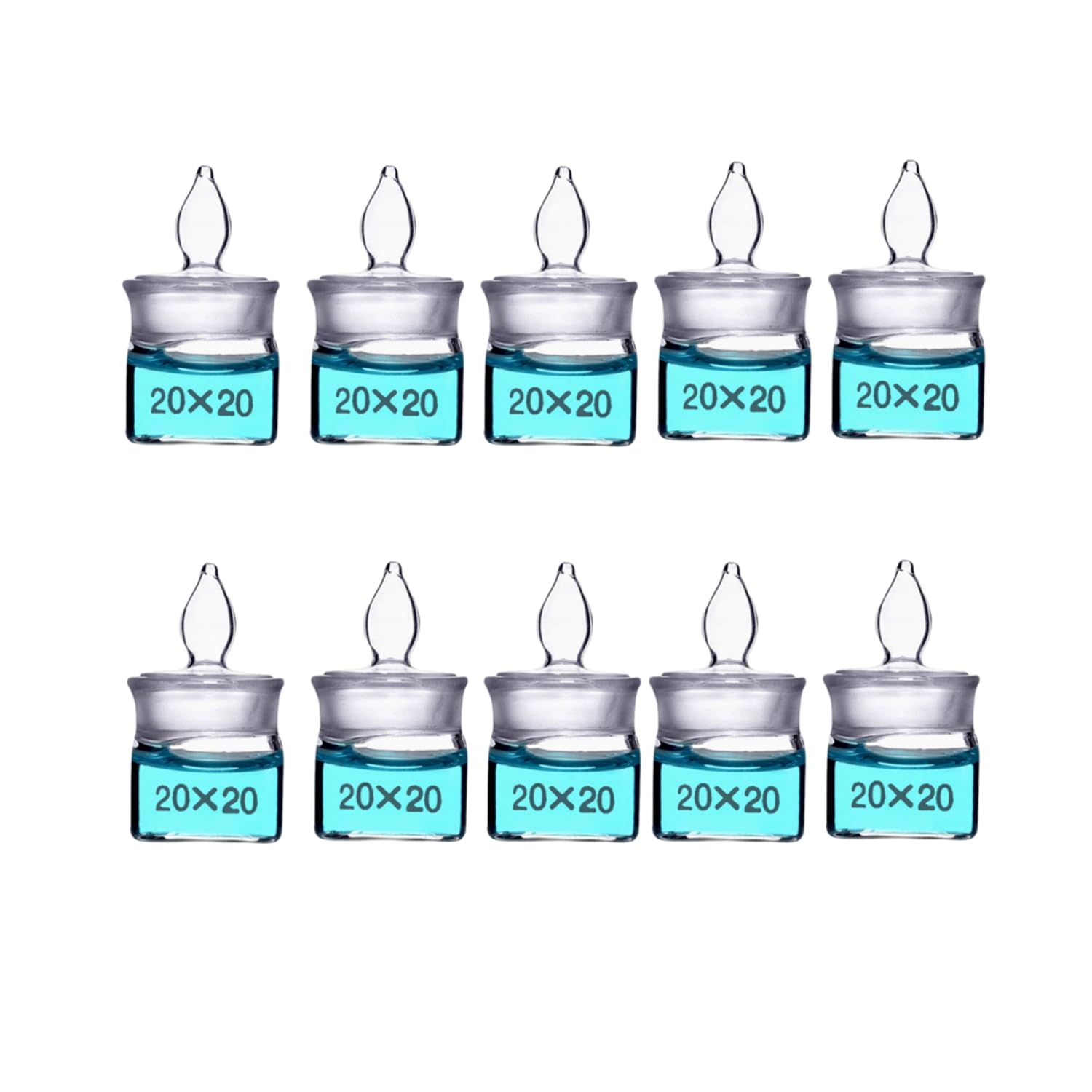 Lab Weighing Bottle Tall Form Laboratory Borosilicate Glass Weighting Flask with Ground Stopper 10Pcs/Lot (20X20MM)