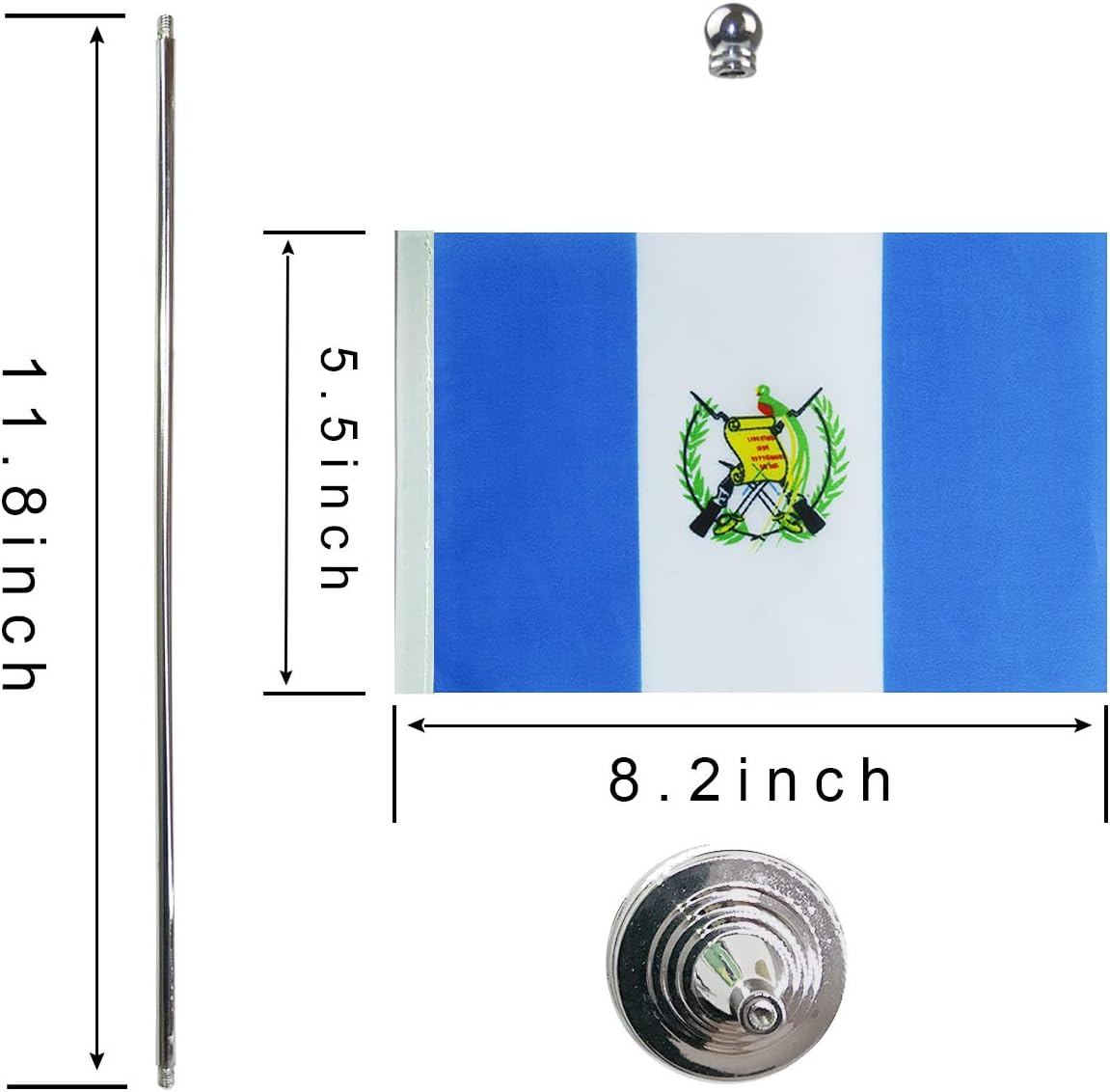 Guatemala Flag Table Decoration Flag size
