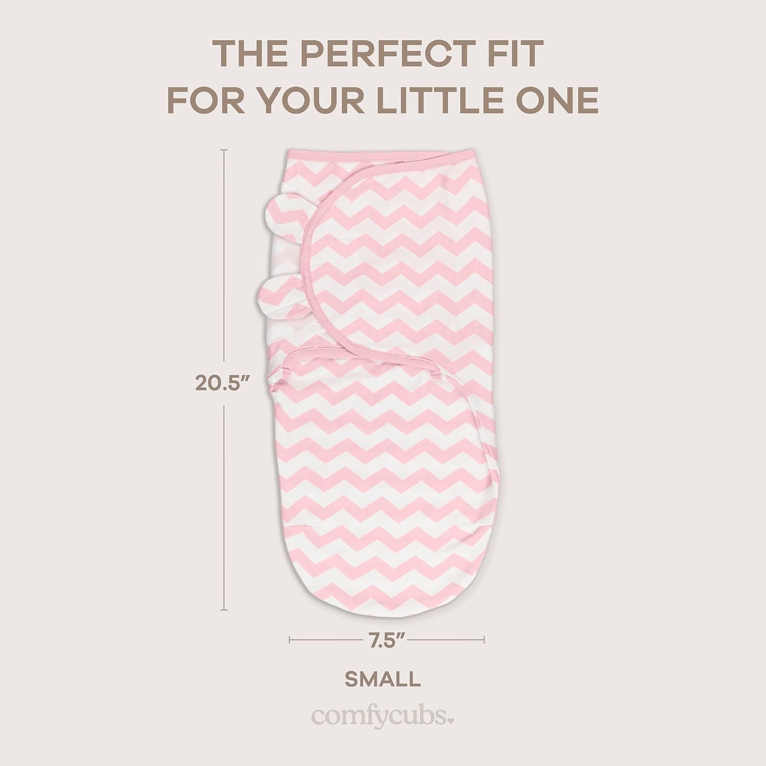 Comfy Cubs Easy Swaddle Blanket, 3 Pk Small - Baby Blanket Swaddle, Pink image 5