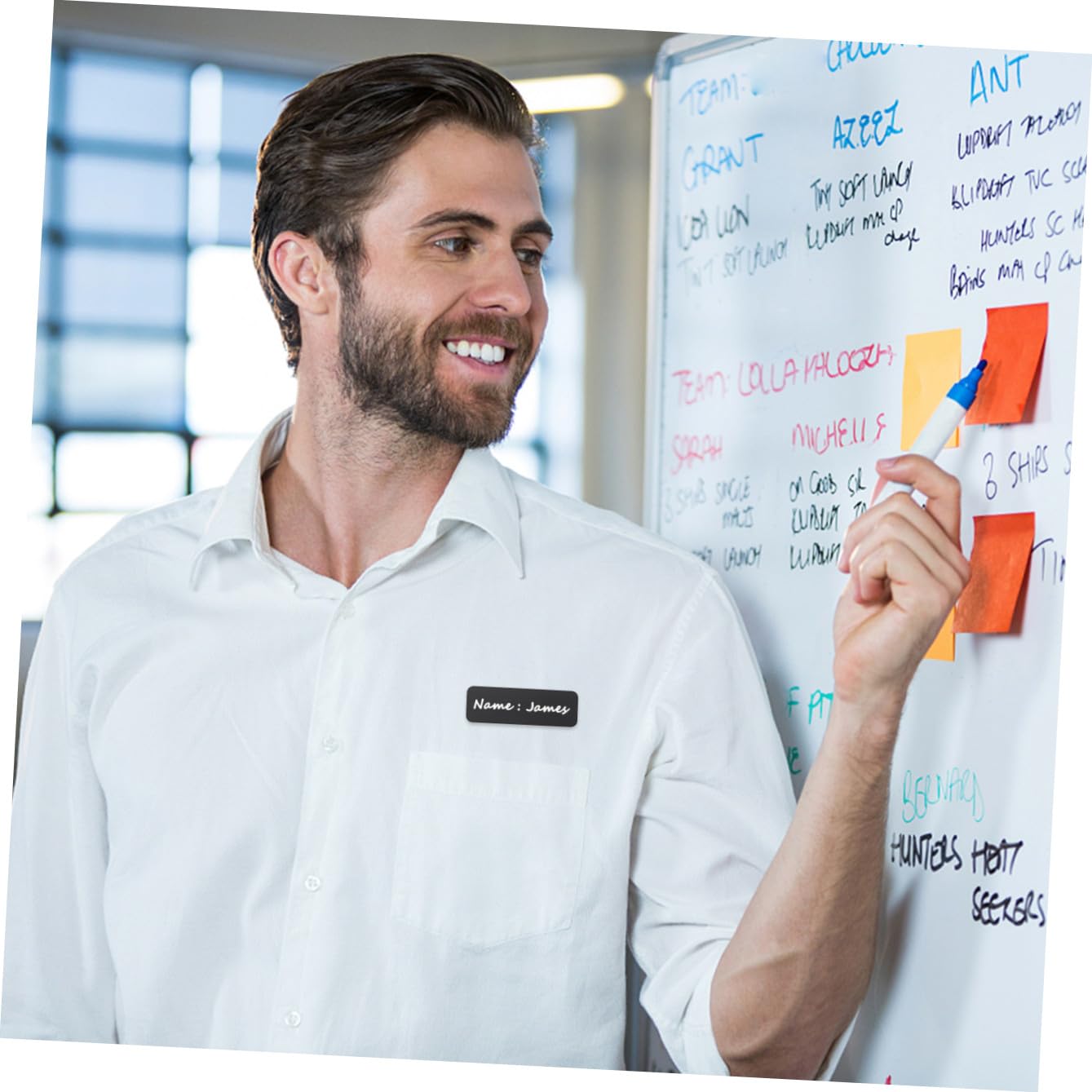 45pezzi Name Badges Colorati Per Scuola e Ufficio Etichette Pratiche e Resistenti Adatte Studenti e Professionisti Facili Da Scrivere e Personalizzare