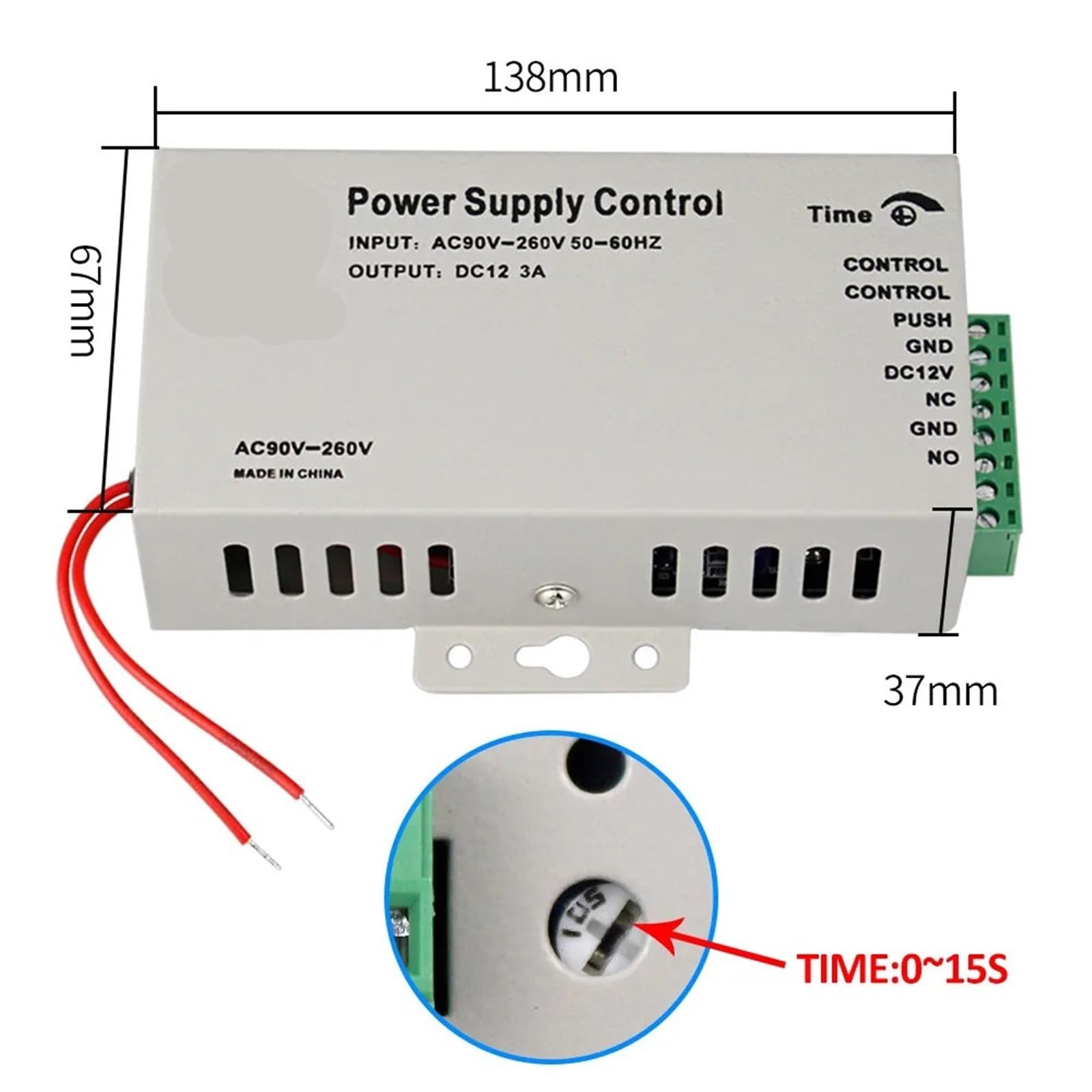 Zestaw do systemu kontroli dostępu do drzwi wodoodpornych IP68 Zestaw klawiatury RFID Zasilanie 180KG Elektryczne zamki do drzwi magnetycznych do domu(Kit7 (180KG L))