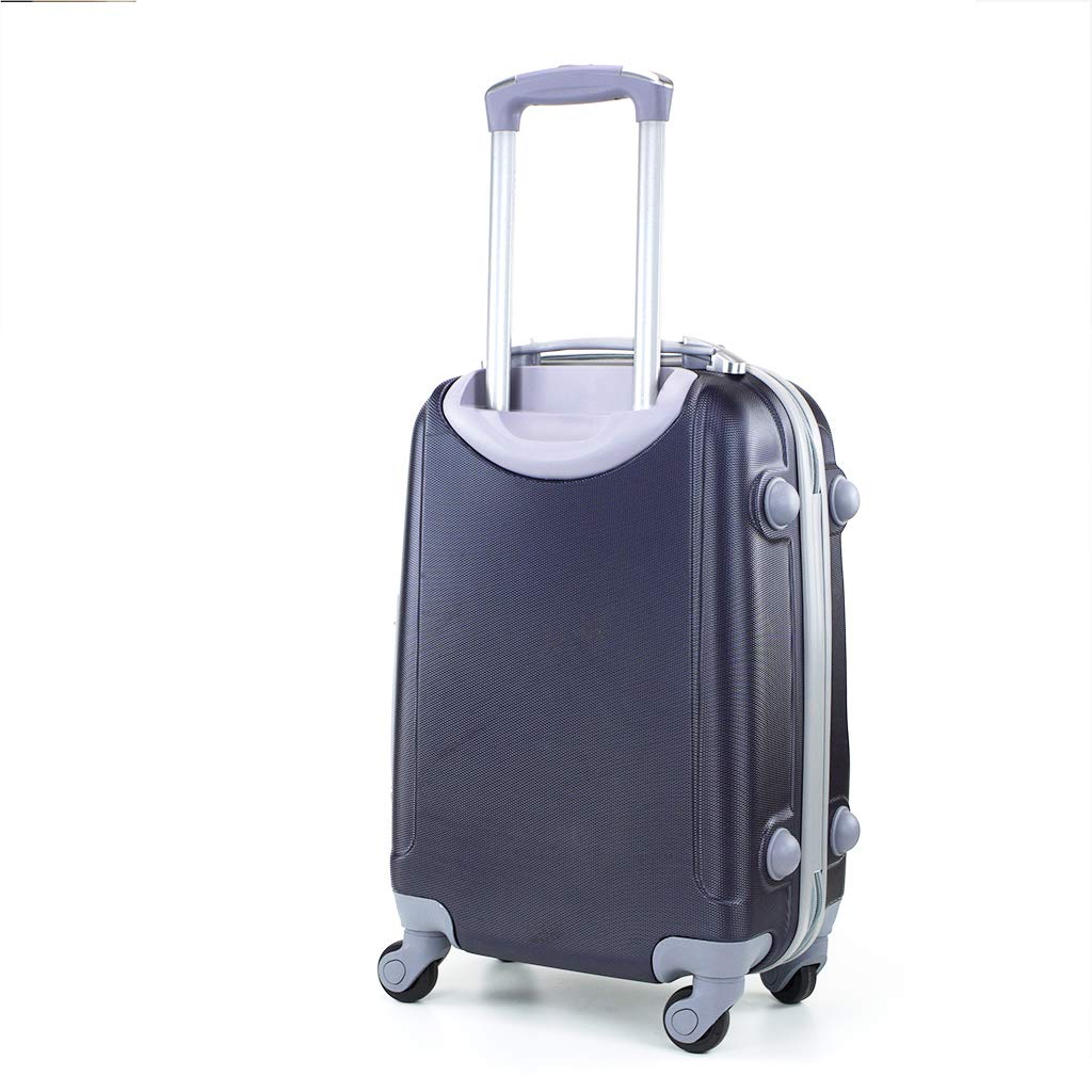 Desconocido Maleta de Cabina 20x35x55cm con 4 Ruedas giratorias (Azul Marino)