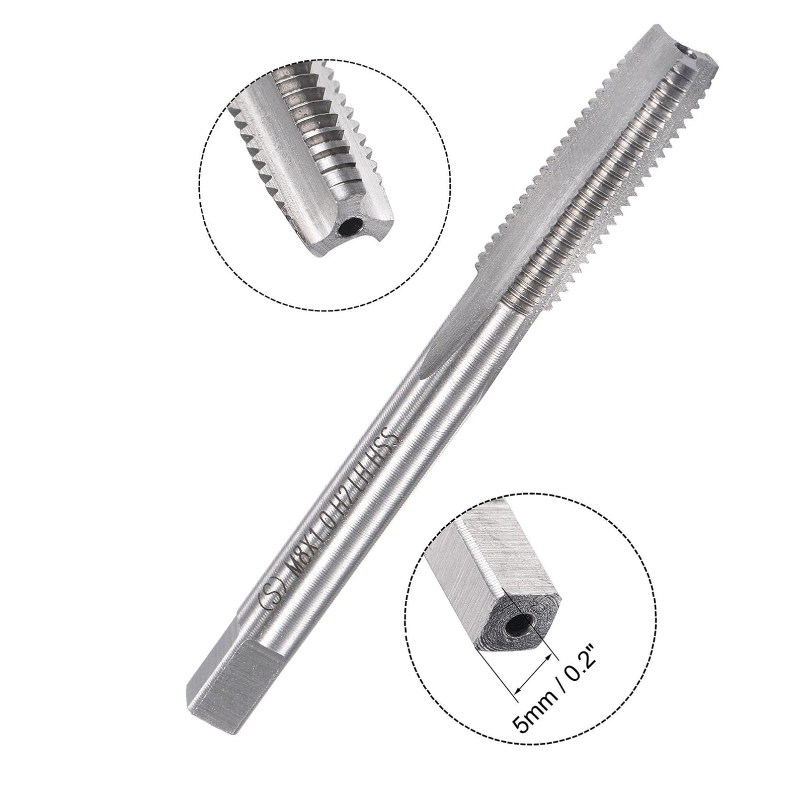 MACHSWON M8x1mm Metric Left Hand Tap and Die Set,Machine Thread Screw Tap with Round Threading Die,Tap & Die Kit for Nut Screw Bolt Thread Repair - Image 3