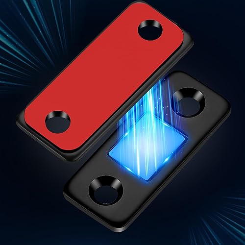 Miniatura 7 de Paquete de 8 imanes de puerta de gabinete ultra finos para pegar en el gabinete magnético para mantener el cajón cerrado, cierres magnéticos de