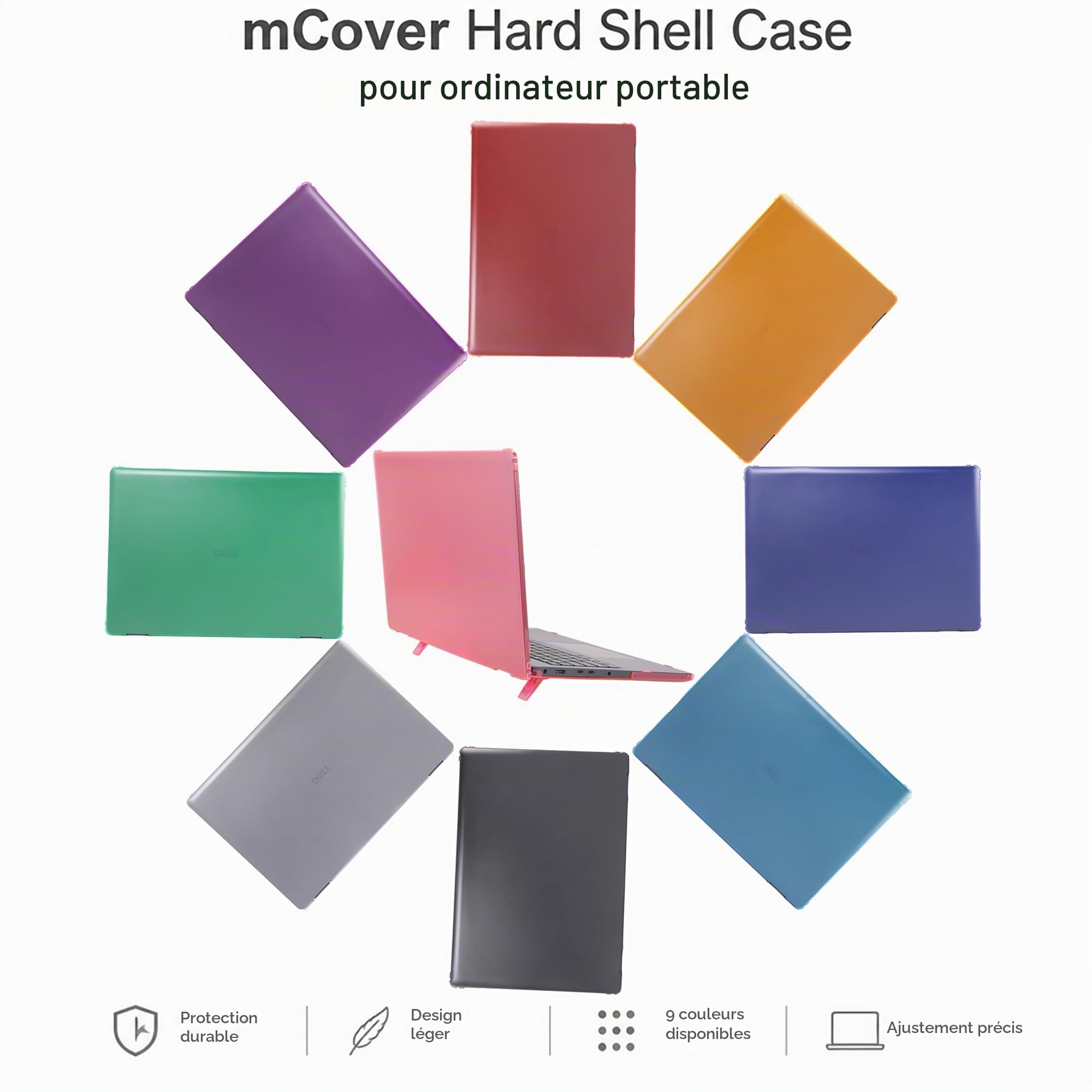 mCover Coque uniquement compatible avec Dell Pro 16 PC16250/PC16255 Series Windows 2025-2026 16" (ne convient pas aux autres modèles Dell) - Noir