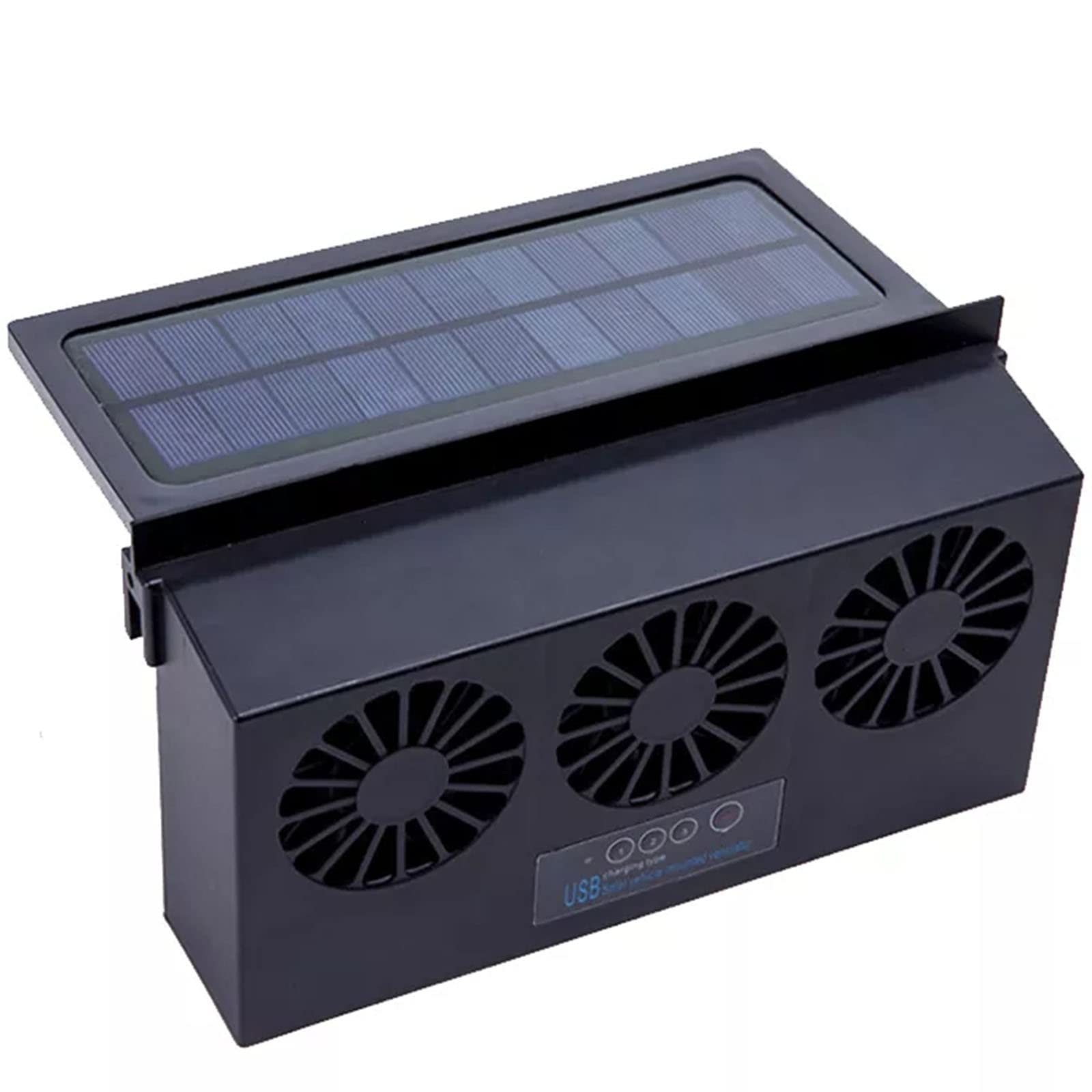 Buy Car Cooler Fan,with 3 Cooler Ventilation Exhaust Solar & USB