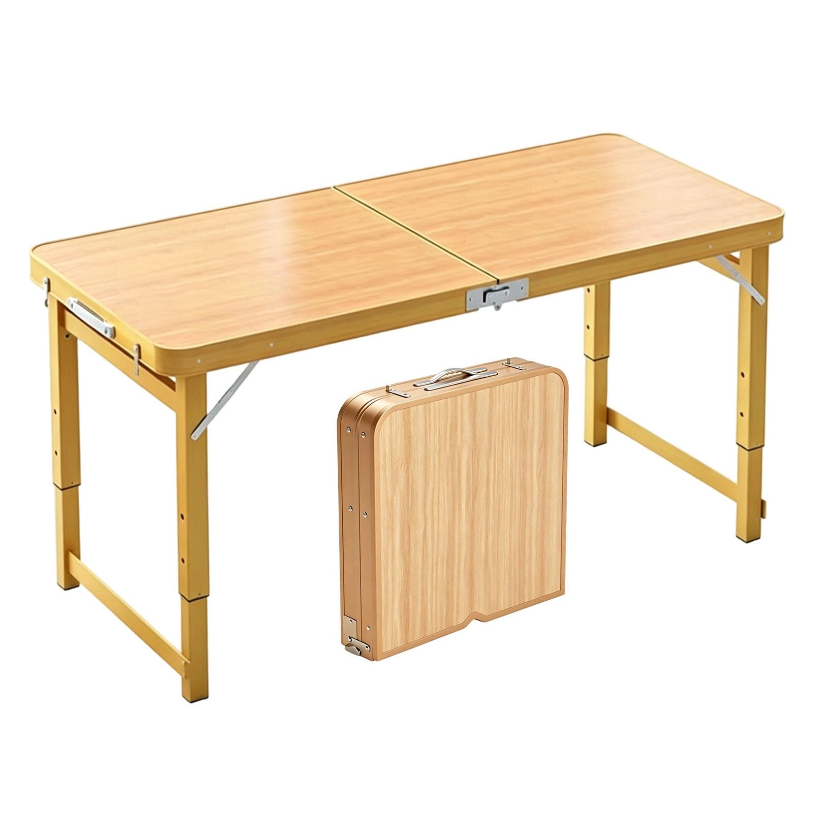 Tavolo Rettangolare Pieghevole su Cavalletto 100/120/180cm Tavoli Pranzo Rettangolari Pieghevoli Postazioni di Lavoro Antipanico da Campeggio Tavolo Esterno Barbecue Giardino Matrimonio(120cm/3.9ft)