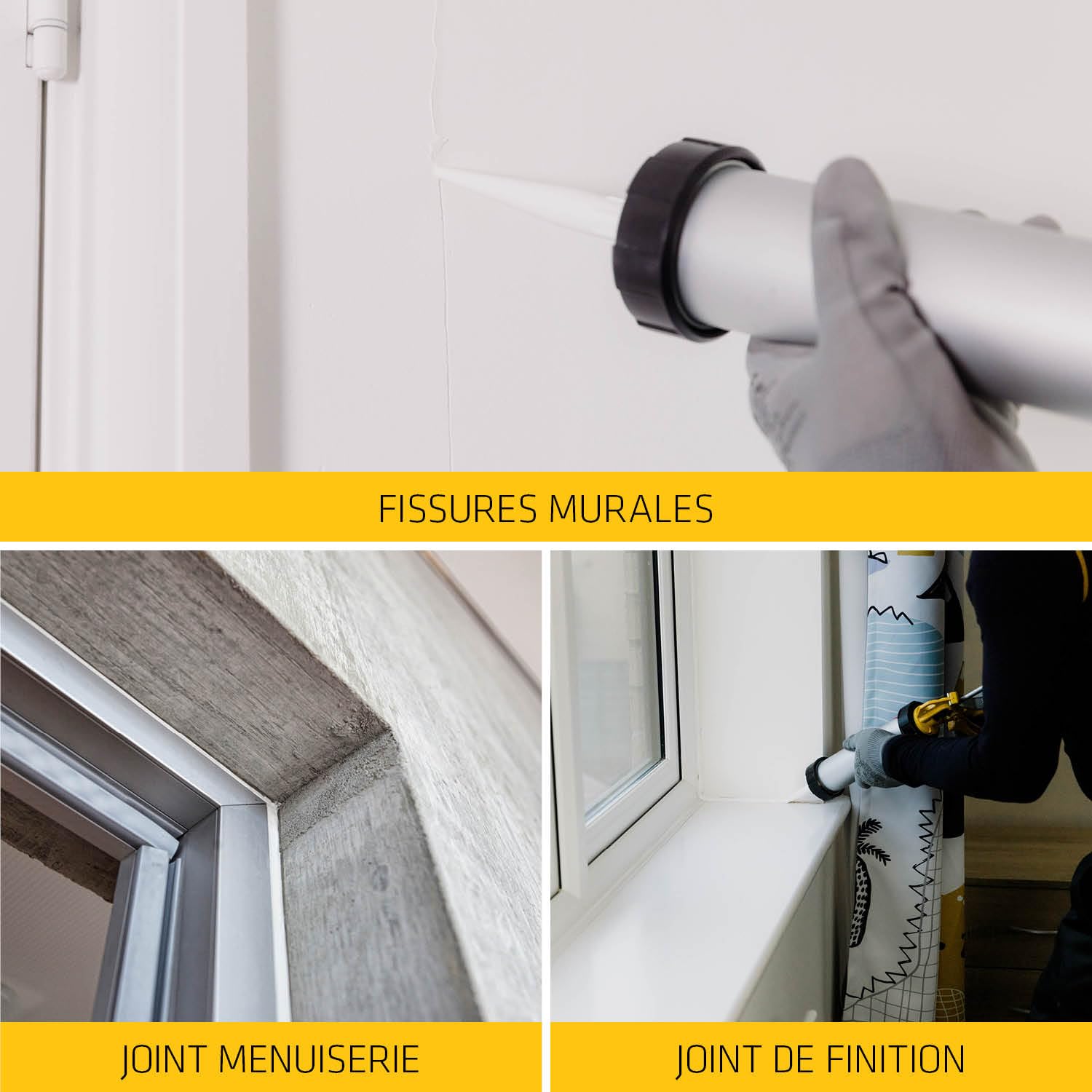 Sikagard Protection Tout en 1, Protection hydrofuge façade, toiture et sol pour matériaux poreux et peu poreux, 5L & 107 Joint et Fissures Gris, Mastic acrylique professionnel multi support, 300ml