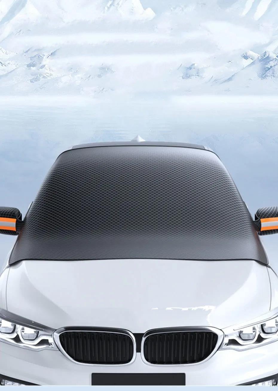 Housse de Protection pour Pare-Brise Couverture Pare-Brise À Aimant Puissant Pare-Neige Imperméable À La Neige Couverture Voiture Fenêtre Avant Pare-Soleil Bouclier Glace Protection Pare Brise Hiver