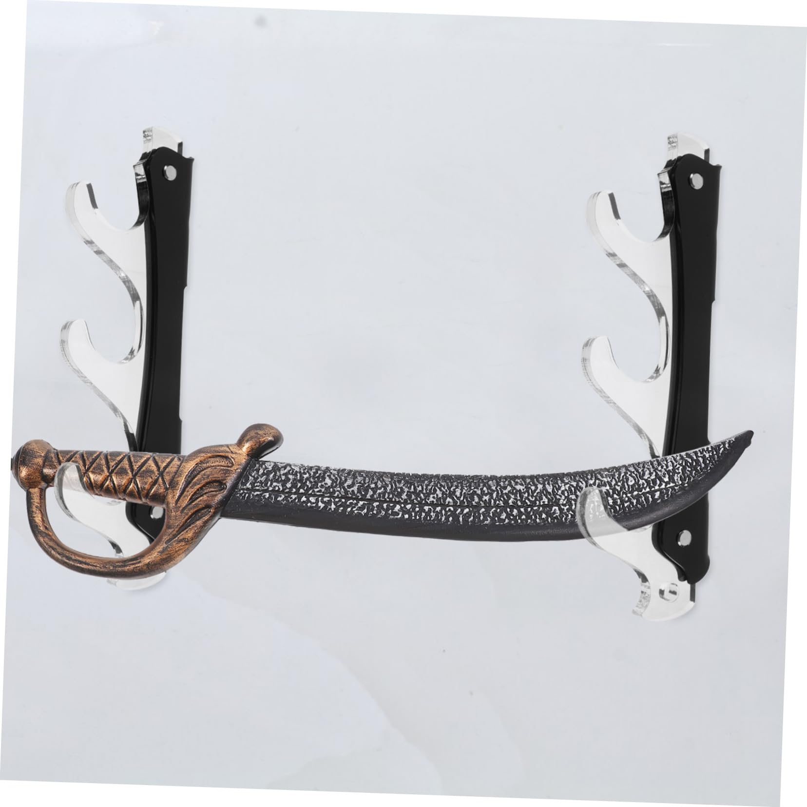TOYANDONA Soporte de Pared para Espada de 3 Niveles, 1 Par, Acrílico | Expositor Mural, Diseño Ahorro de Espacio, para Decoración del Hogar y Cosplay