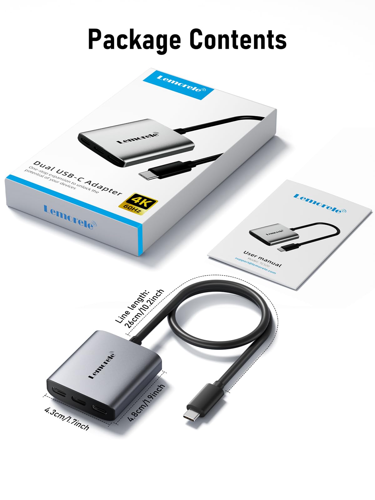 Lemorele Adapter HDMI na USB C do Xreal, Rayneo