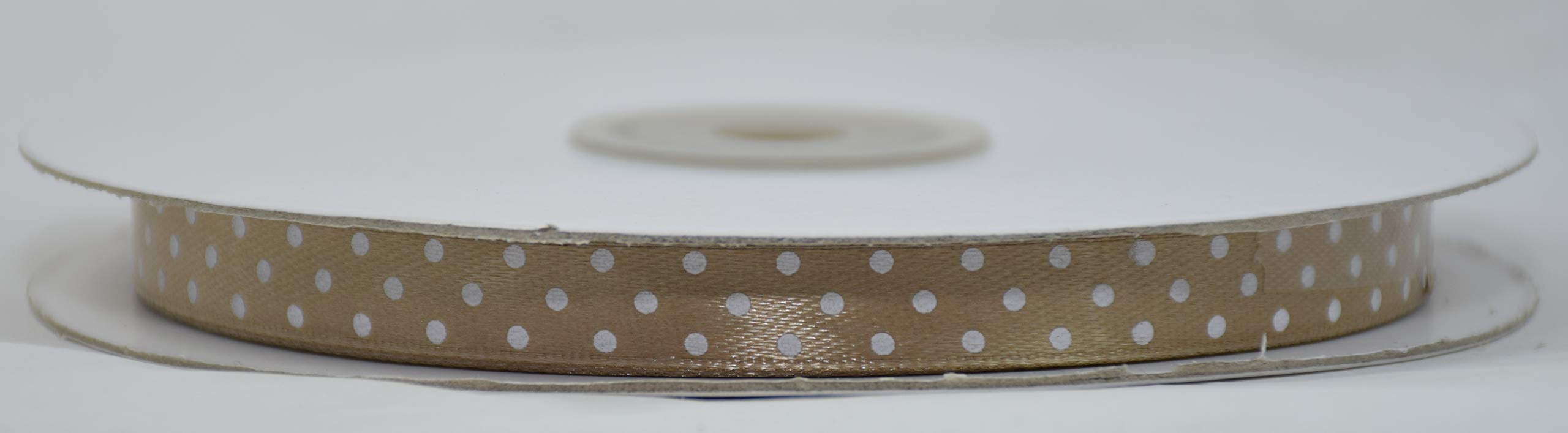 Nastro In Raso Double Face Con Pois – Larghezza 10 Mm, Lunghezza 50 Metri, Colore Tortora New, Per Confezioni E Craft - 6