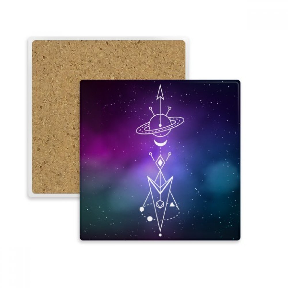 Coaster Absorbent Starry Sky Alien en Pierre Idée Cadeau Originale